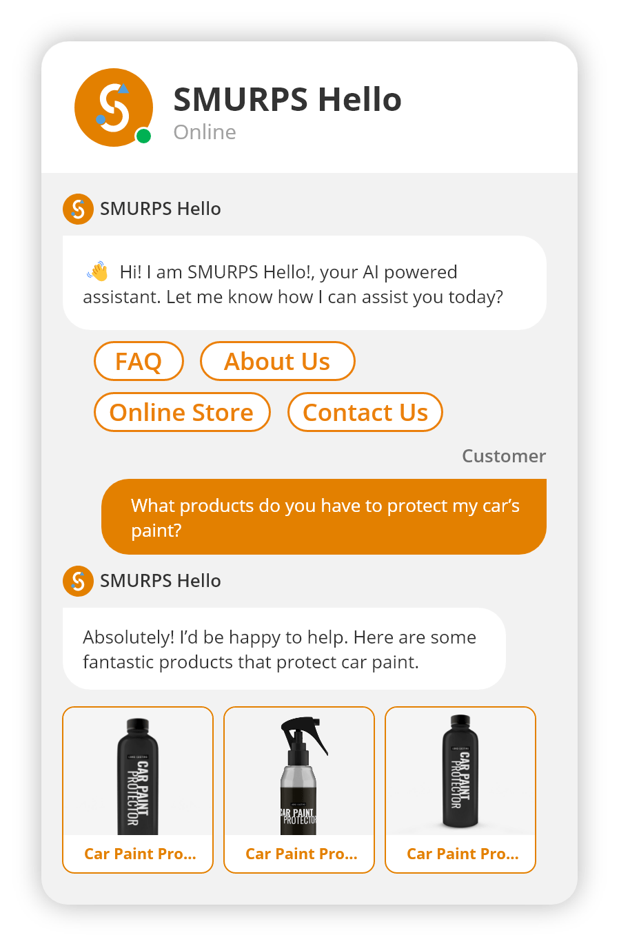 AI Chatbot Interface SMURPS