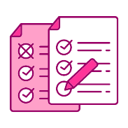 Illustration of comparison checklists, representing side-by-side supplier quotation evaluation.