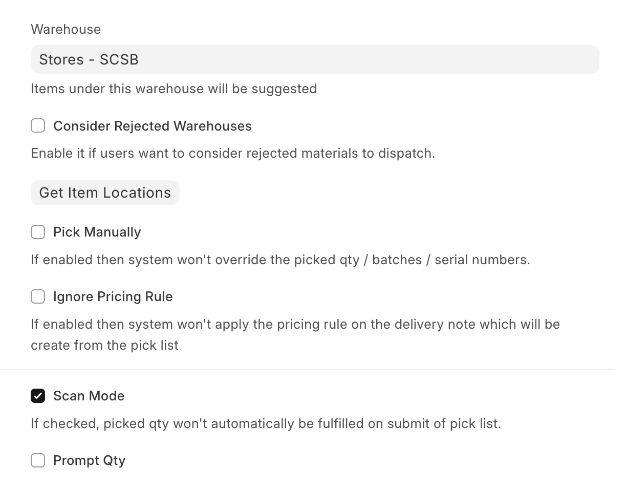 Warehouse management